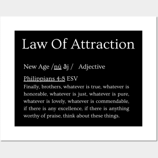 Scripture vs Law of Attraction Posters and Art